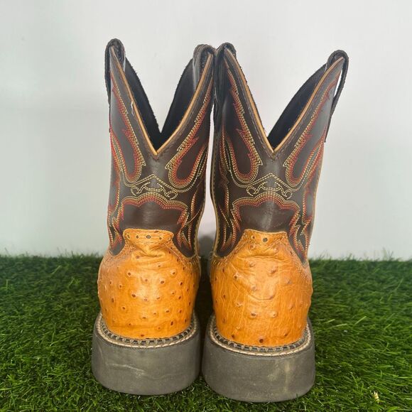 Justin Gypsy  Women’s L9900 Western Cowgirl Boots Ostrich Print US Size 7.5 - Picture 4 of 8